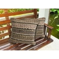 thumbnail image 1 of Laddha Home Designs Hand Woven Striped Square Throw Pillow - 18" - Beige and Brown - Set of 2, 1 of 5