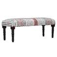 thumbnail image 1 of LR Home Nomad 47” Rainbow Striped Upholstered Accent Bench, 1 of 10
