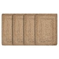 thumbnail image 1 of LR Home Classic Jute Set of 4 Table Top Placemat in Tan, 1'1" x 1'7", 1 of 7