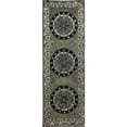 thumbnail image 1 of LR Home Clio 2'3" x 6'9" Gray/Black Medallion Wool Indoor Runner Area Rug, 1 of 5
