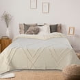 thumbnail image 1 of Laddha Home Designs Geometric Diamond Rectangular Throw Blanket - 90" x 96" - Cream, 1 of 7