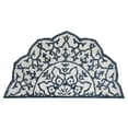 thumbnail image 1 of LR Home Daisey 2'3" x 3'10" Blue/Ivory Floral Wool Hearth Indoor Area Rug, 1 of 6
