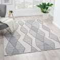 thumbnail image 1 of Laddha Home Designs 5' x 7' Geometric Lattice Power Loomed Indoor Outdoor Area Throw Rug - Blue and, 1 of 9