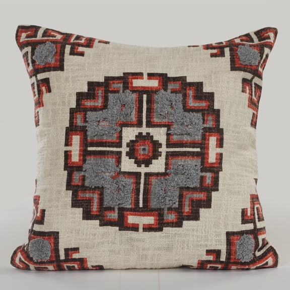 LR Home Geometric Cotton Decorative Throw Pillow 18 inch