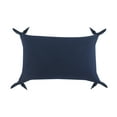 thumbnail image 1 of LR Home Get Knotty Solid Corner Tie Lumbar Throw Pillow, 16" x 24", Blue, 1 of 4