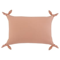 LR Home Ayra 16" x 24" Pink Solid Cotton Adult Decorative Throw Pillow