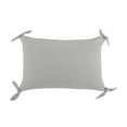 thumbnail image 1 of LR Home Get Knotty Solid Corner Tie Throw Pillow, 16" x 24", Gray, Count per Pack 1, 1 of 3