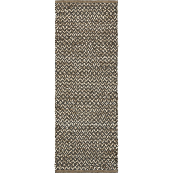 LR Home Holly 2' x 5'8" Gray Chevron Reversible Indoor Runner Area Rug