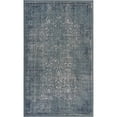 thumbnail image 1 of LR Home Imara Amety Blue/Silver Traditional Damask Polyester Area Rug, 7'9" x 10'9", 1 of 8