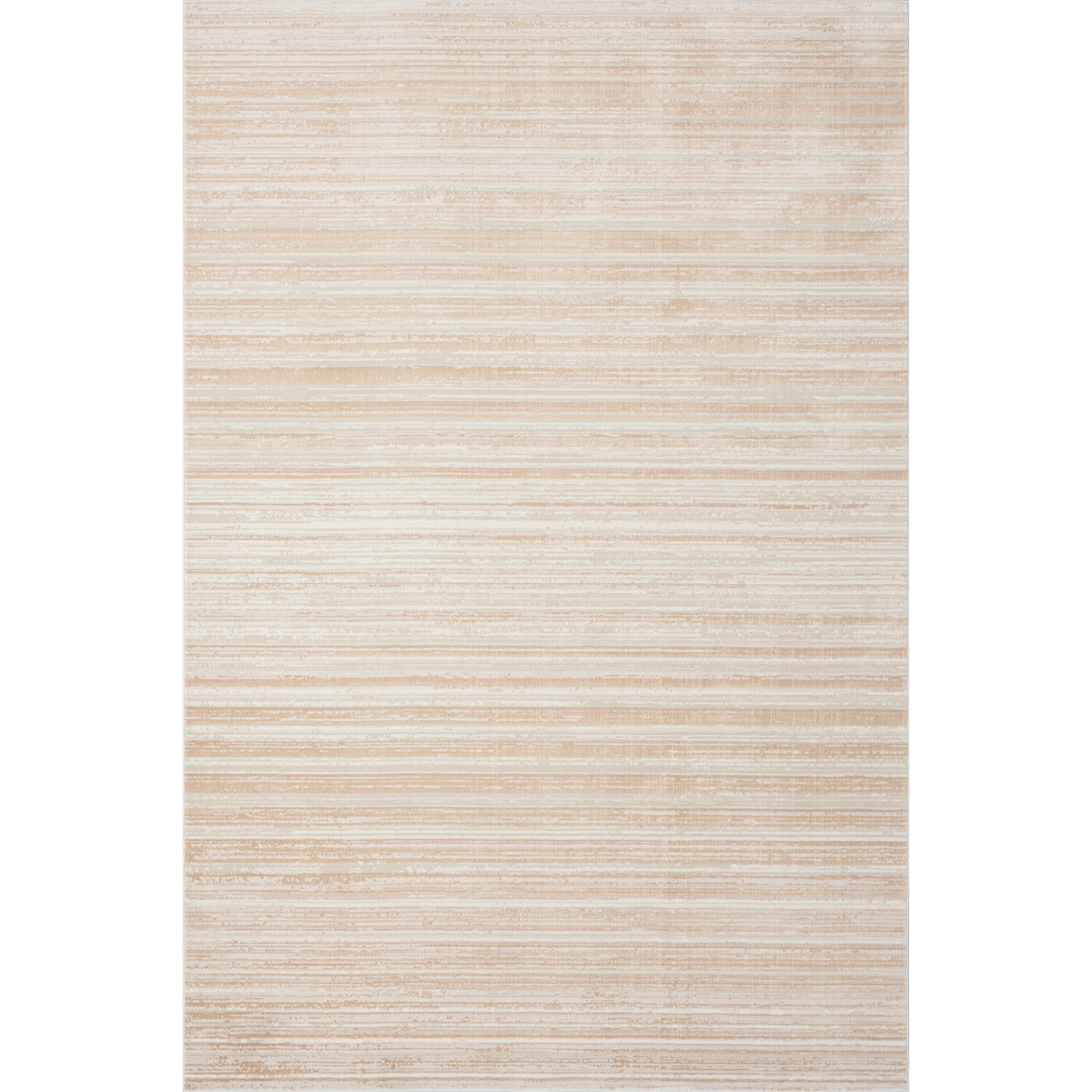 LR Home Imara Hany Cream/Beige Transitional Striped Polyester Area Rug, 5'3" x 7'6"