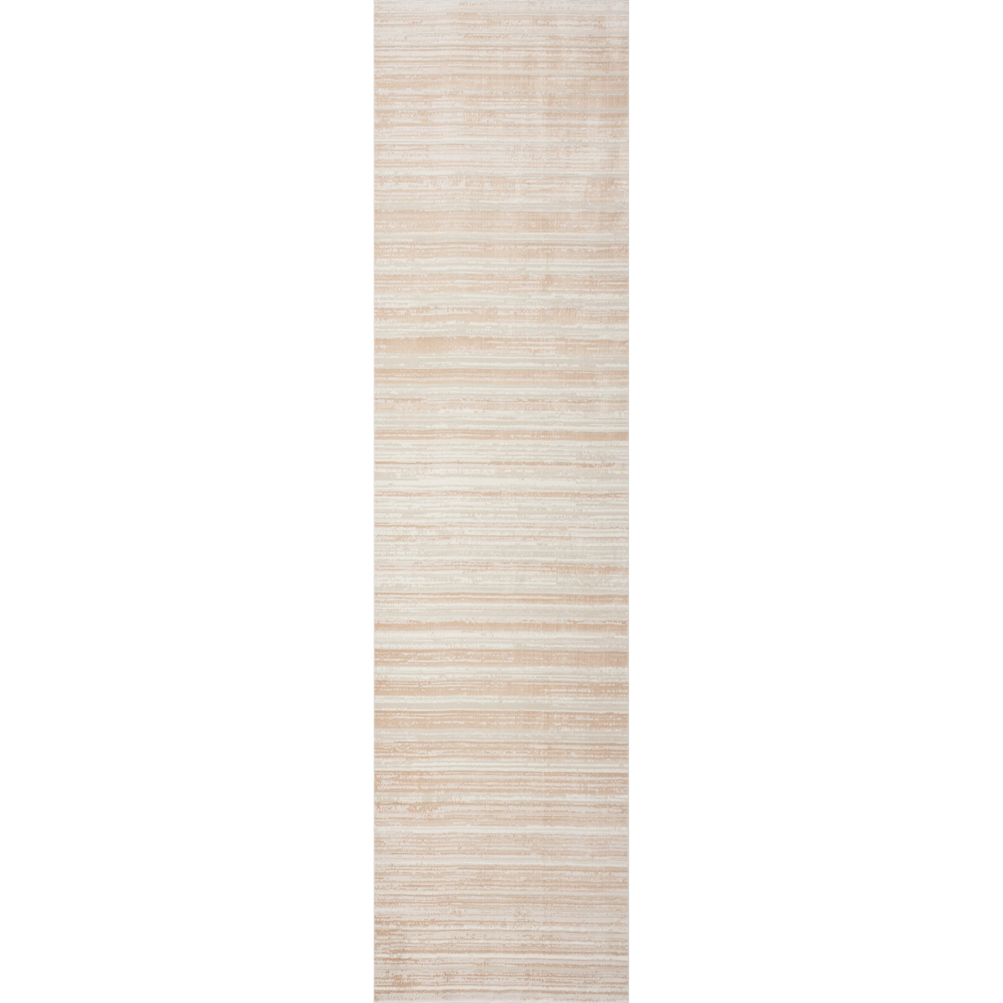 LR Home Imara Hany Cream/Beige Transitional Striped Polyester Runner Rug, 2'2" x 7'7"