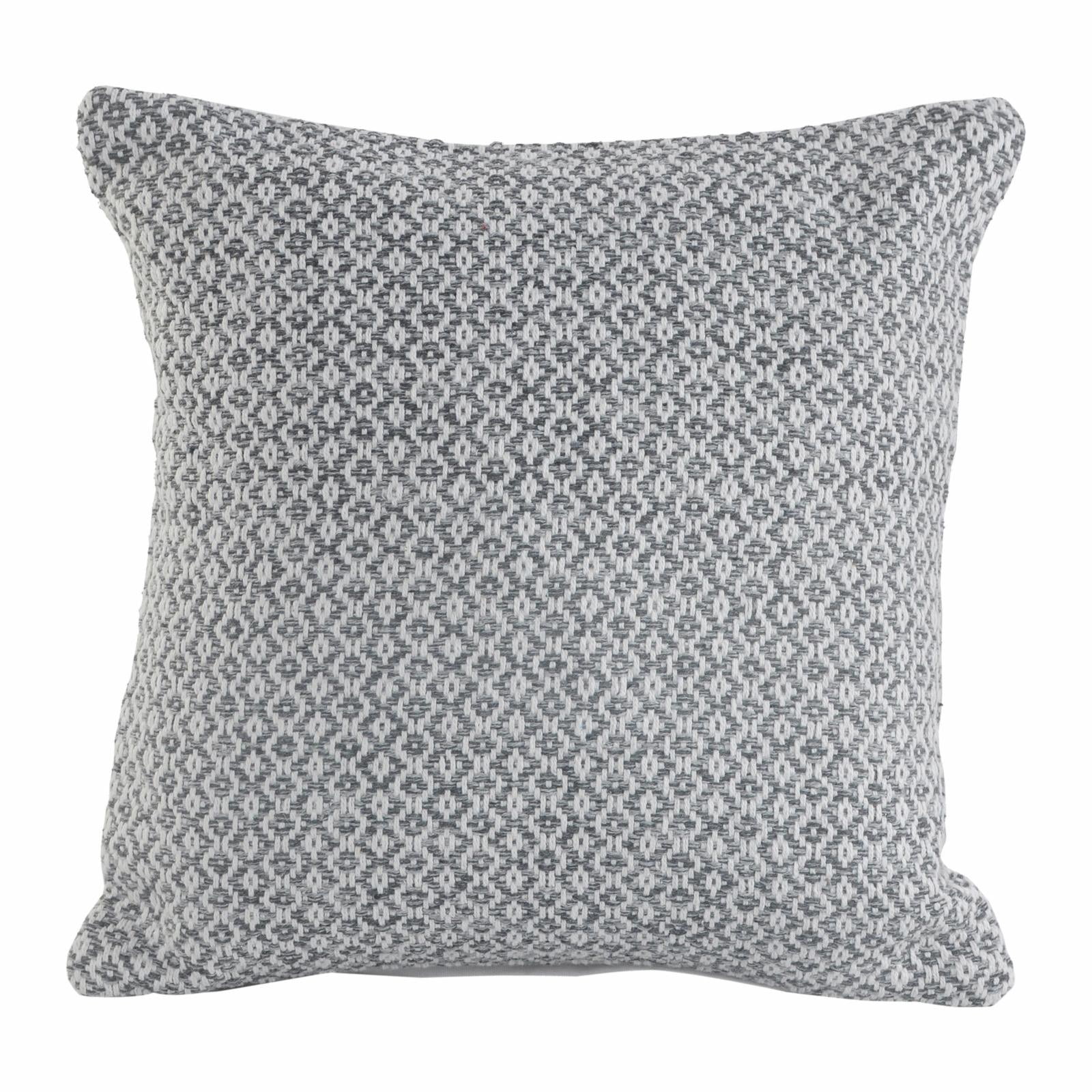 Harlow Hill Hampton 18" x 18" Gray/White Geometric Cotton Adult Decorative Throw Pillow