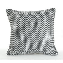 LR Home Hampton 18" x 18" Black/White Geometric Cotton Adult Decorative Throw Pillow