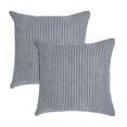 thumbnail image 1 of Ox Bay Hampton Set of 2 Striped 20" x 20" Blue/White Cotton Adult Decorative Throw Pillows, 1 of 9