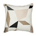 thumbnail image 1 of LR Home Ivory/Taupe Contemporary Geometric Hand-Woven Throw Pillow Cover, 1 of 7