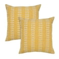 thumbnail image 1 of Lr Home Khloe Set of 2 Yellow 20" x 20" Dotted Stripe Cotton Adult Decorative Throw Pillow Set, 1 of 6