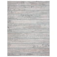 thumbnail image 1 of LR Home Martha Brian Gray/Blue Modern Striped Polyester Area Rug, 1'10" x 3', 1 of 6