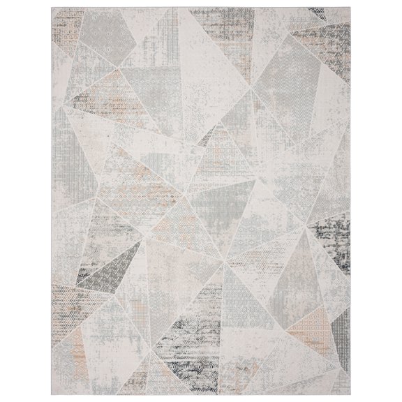 LR Home Michelle Durable Performance Area Rug Indoor in Cream/Gray, 9' x 12'