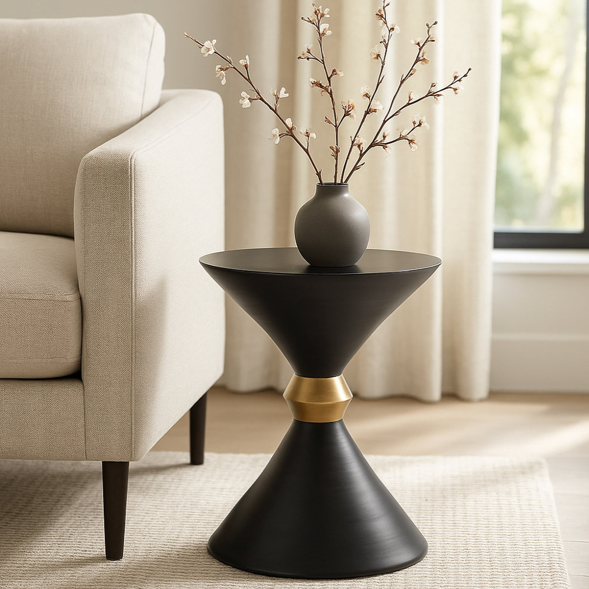 LR Home Maya Contemporary Metal Indoor Novelty End Table