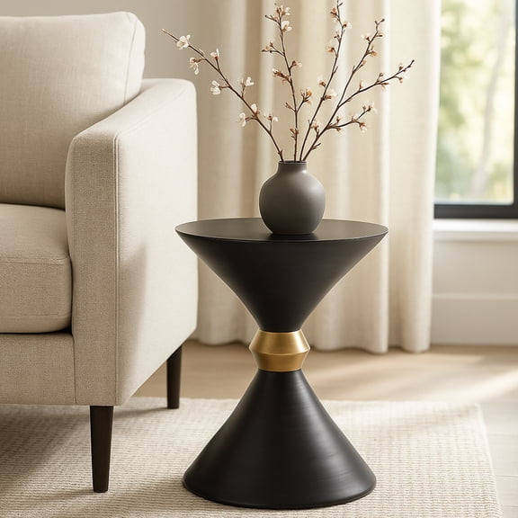 LR Home Maya Contemporary Metal Indoor Novelty End Table