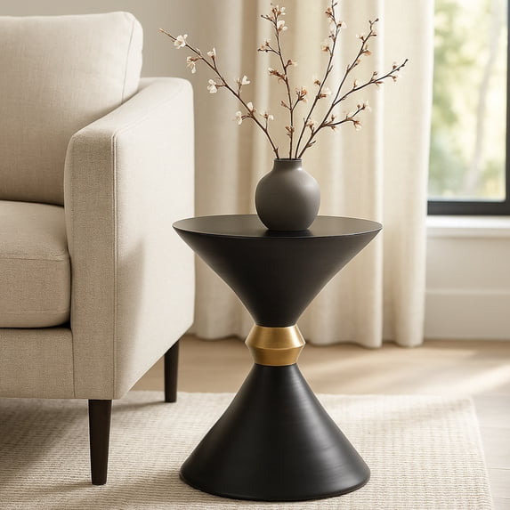LR Home Maya Contemporary Metal Indoor Novelty End Table