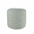 thumbnail image 1 of LR Home Medium Geometric Indoor/Outdoor Cylinder Pouf, Blue/Green, 20" x 20" x 20", 1 of 9