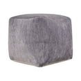 thumbnail image 1 of LR Home Medium Solid Farmhouse Indoor Cube Pouf, Frost Gray, 18" x 18" x 18", 1 of 6