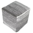 thumbnail image 1 of LR Home Medium Striped Indoor Square Pouf, Gray, 16" x 16" x 16", 1 of 9