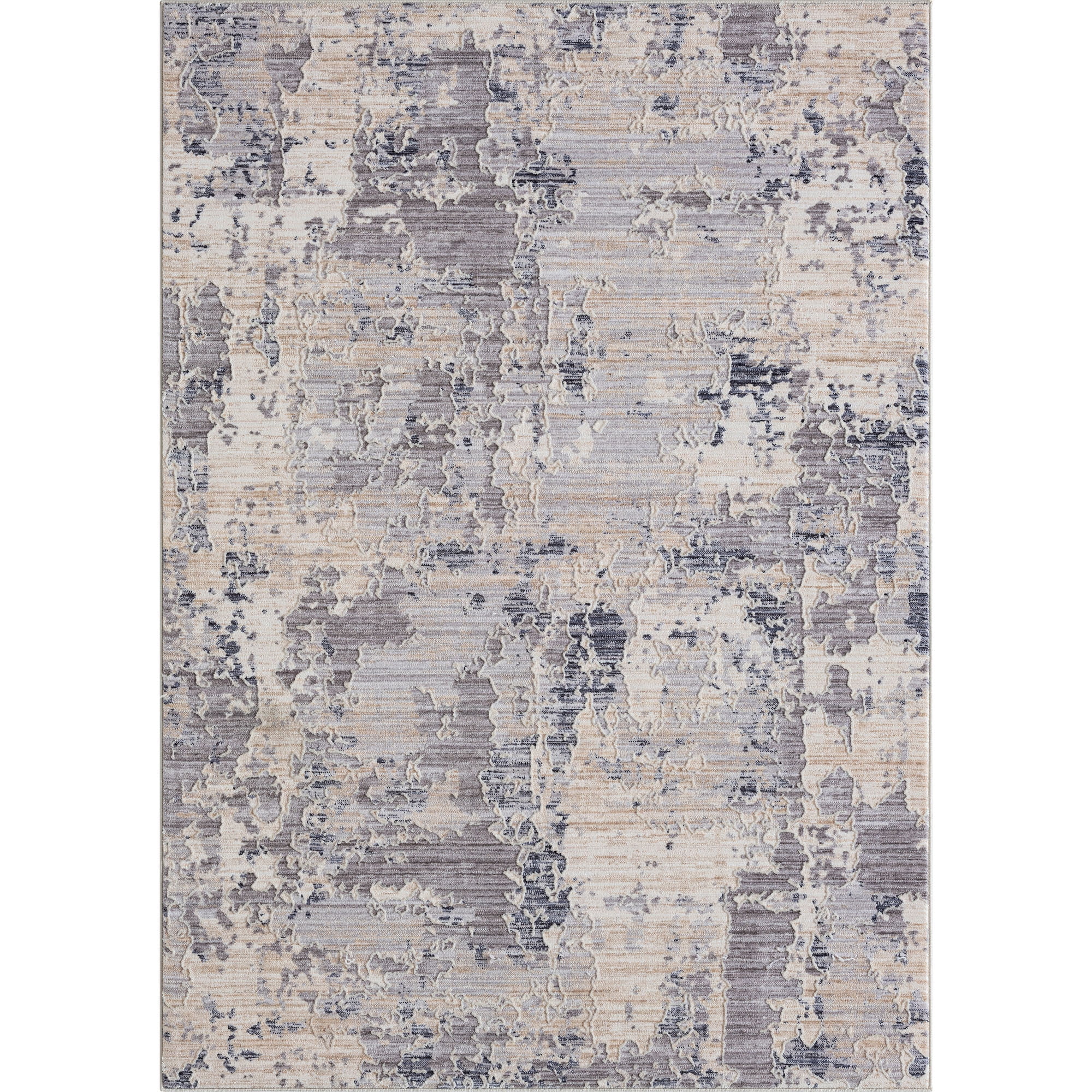 LR Home Mia 5' x 7'11" Gray/Blue Abstract Premium Ultra-Soft Indoor Area Rug