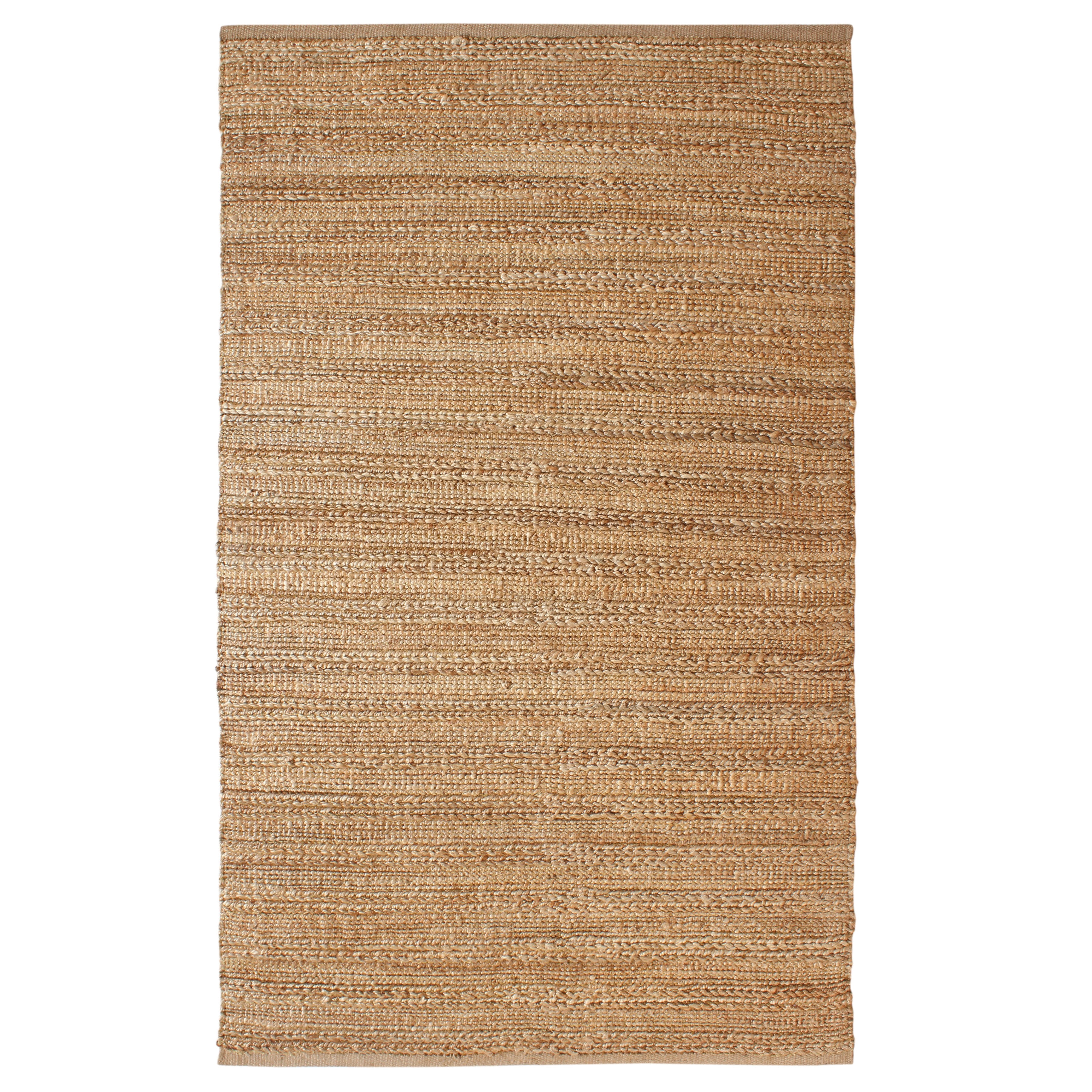 LR Home Natalie Belle Brown Braided Farmhouse Jute Blend Area Rug, 9' x 12'