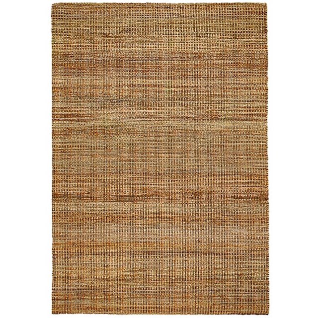 LR Home Natalie Cere Natural/Rust Grid Transitional Jute Blend Area Rug ...