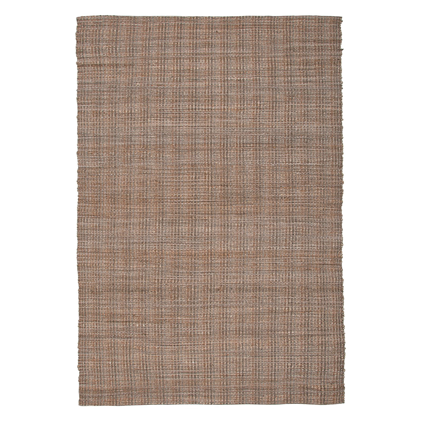 LR Home Natalie Cere Natural/Rust Grid Transitional Jute Blend Area Rug, 9' x 12'