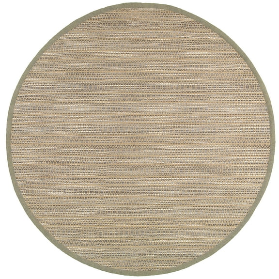 LR Home Ollie 7'9" x 9'9" Brown/Dark Gray Striped Geometric Braided Jute Indoor Area Rug