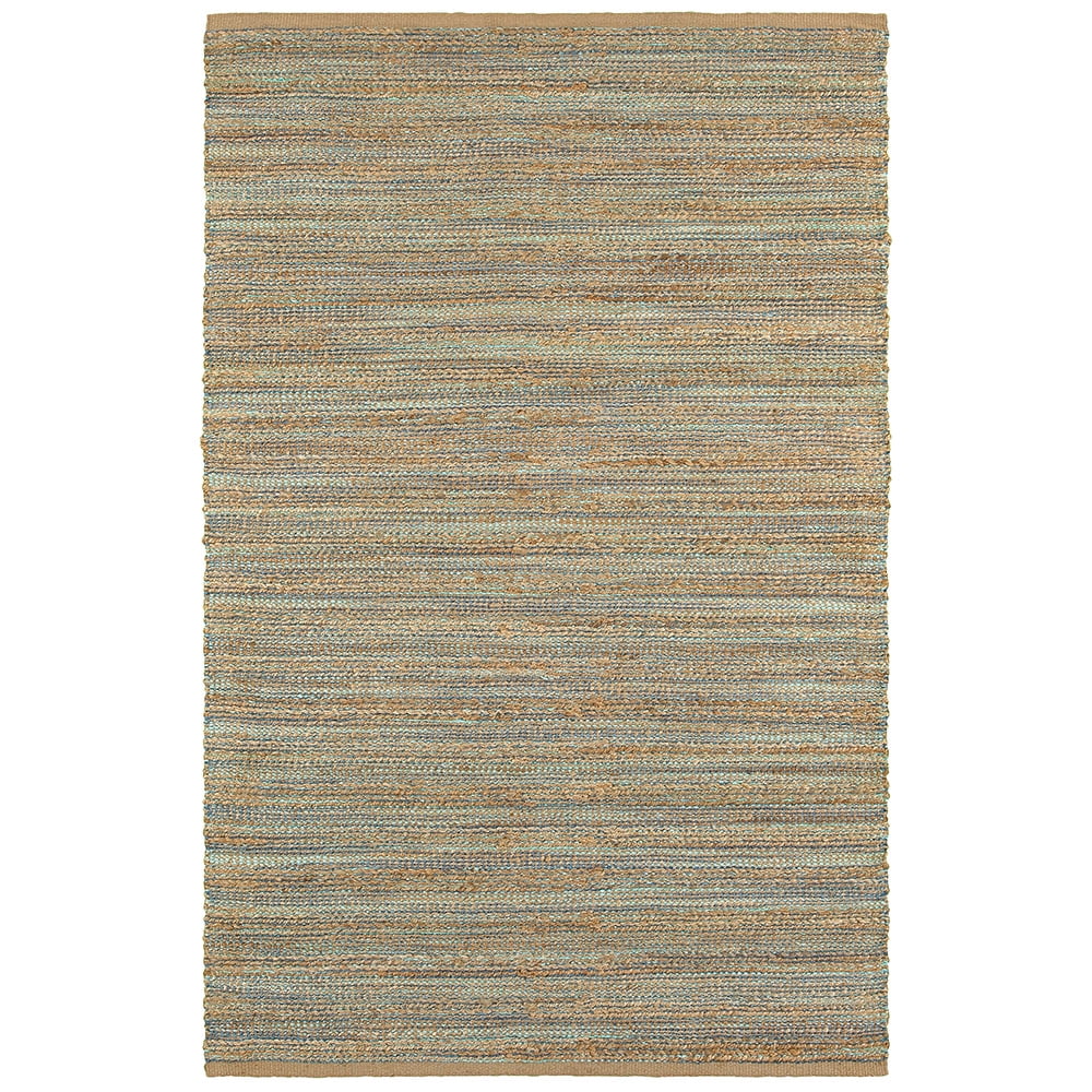 LR Home Natural Fiber Blue Green 5 Ft. x 7 Ft. 9 In. Area Rug