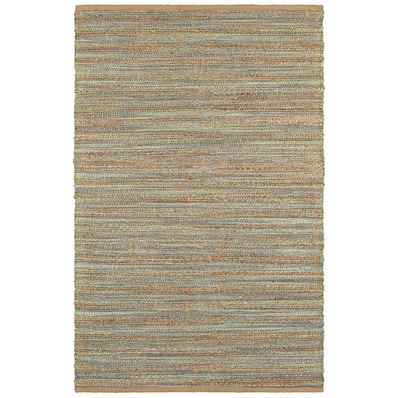 LR Home Natural Fiber Blue Green 5 Ft. x 7 Ft. 9 In. Area Rug