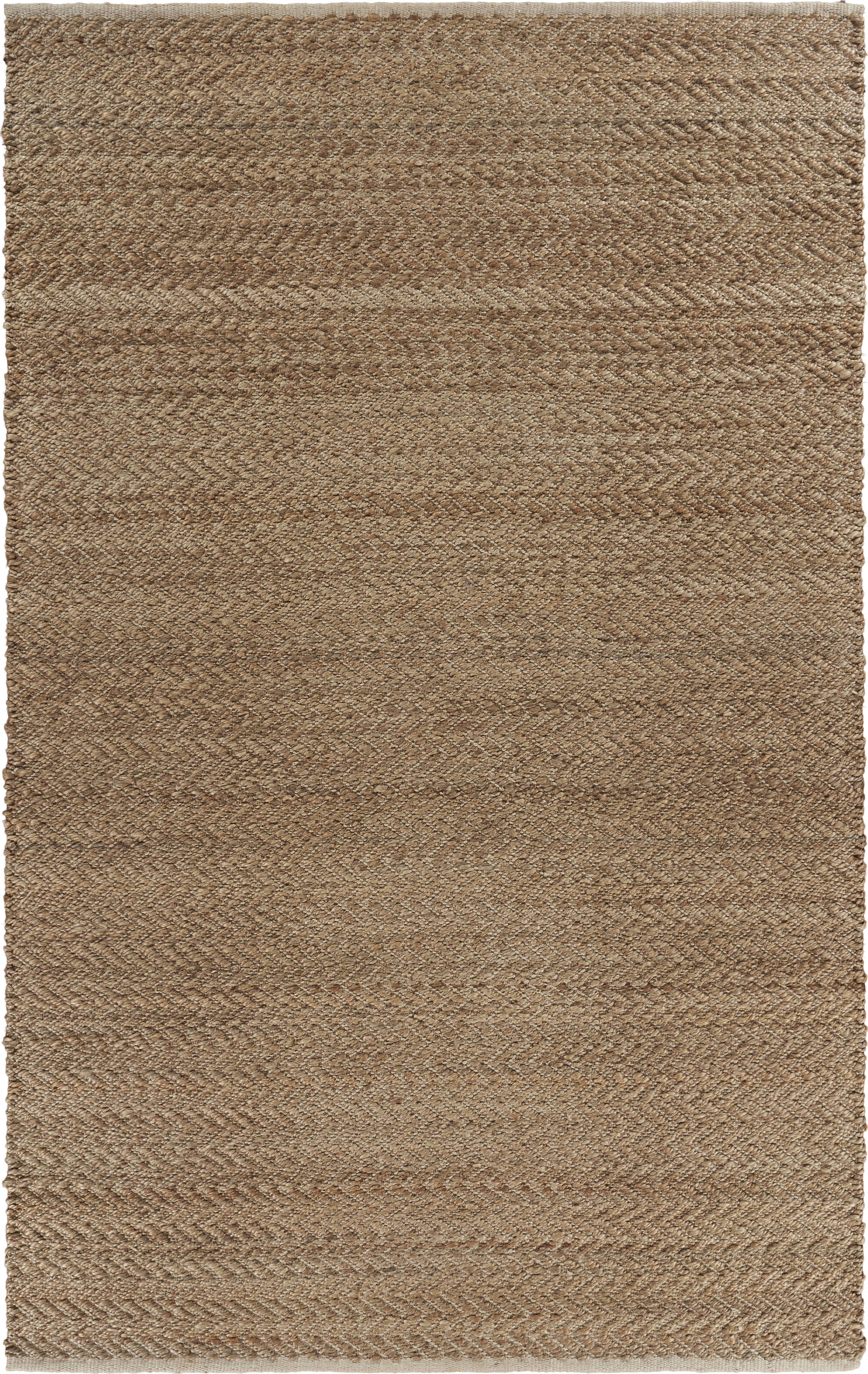 LR Home Natural Jute with Detailed Chevron Threading Area Rug&nbsp;, Natural, 9' x 12'