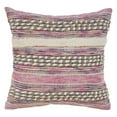 thumbnail image 1 of LR Home Nomad 18" x 18" Pink Striped Cotton Blend Adult Decorative Throw Pillow, 1 of 8