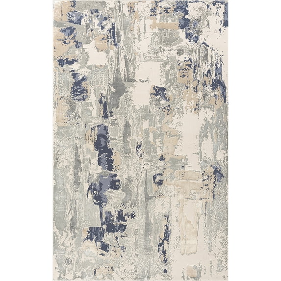 LR Home Ox Bay Cherry Abstract Modern/Contemporary Luxelon Blend Indoor Area Rug, 7'9" x 9'9"