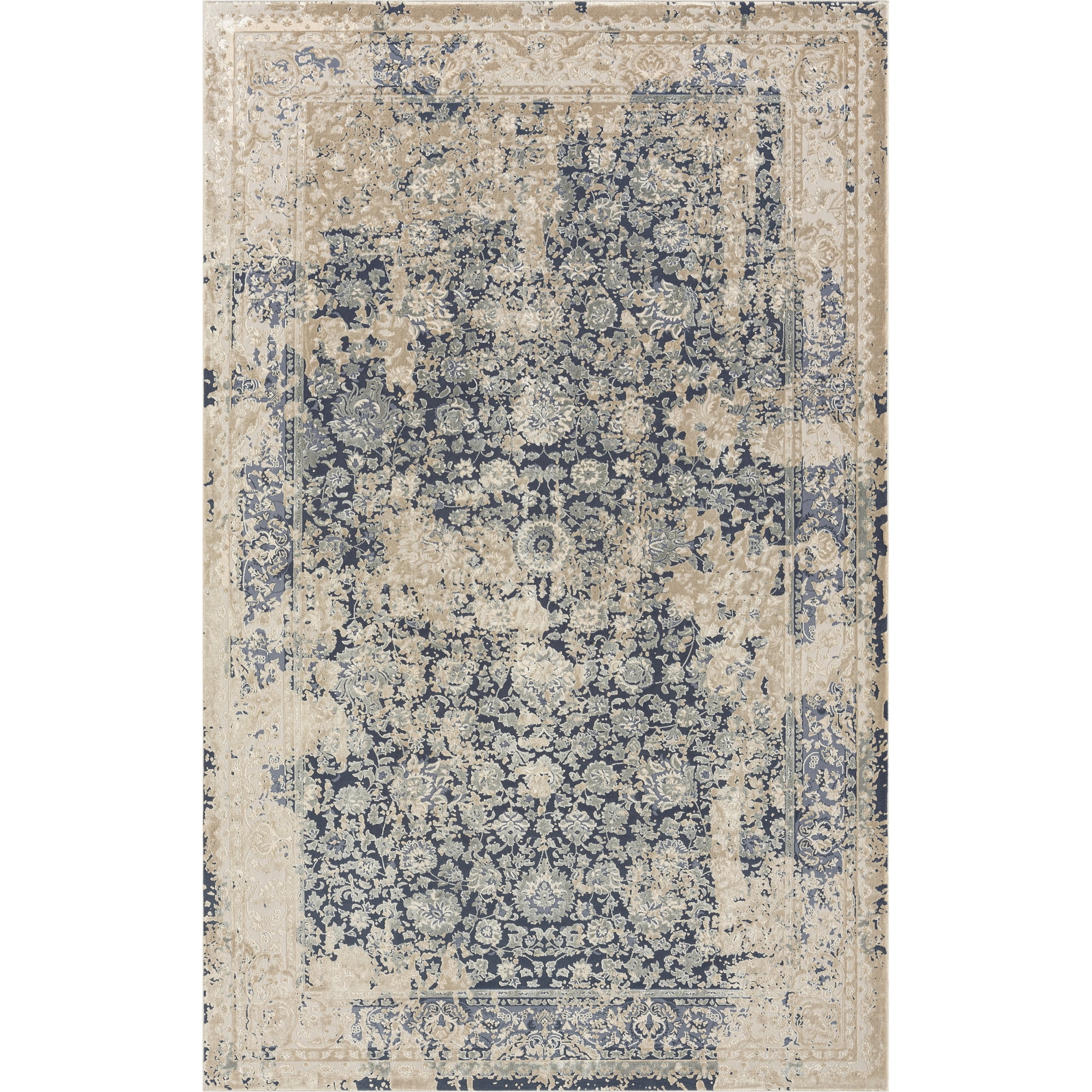 LR Home Ox Bay Cherry Floral/Botanical Classic/Traditional Luxelon Blend Indoor Area Rug, 7'9" x 9'9"