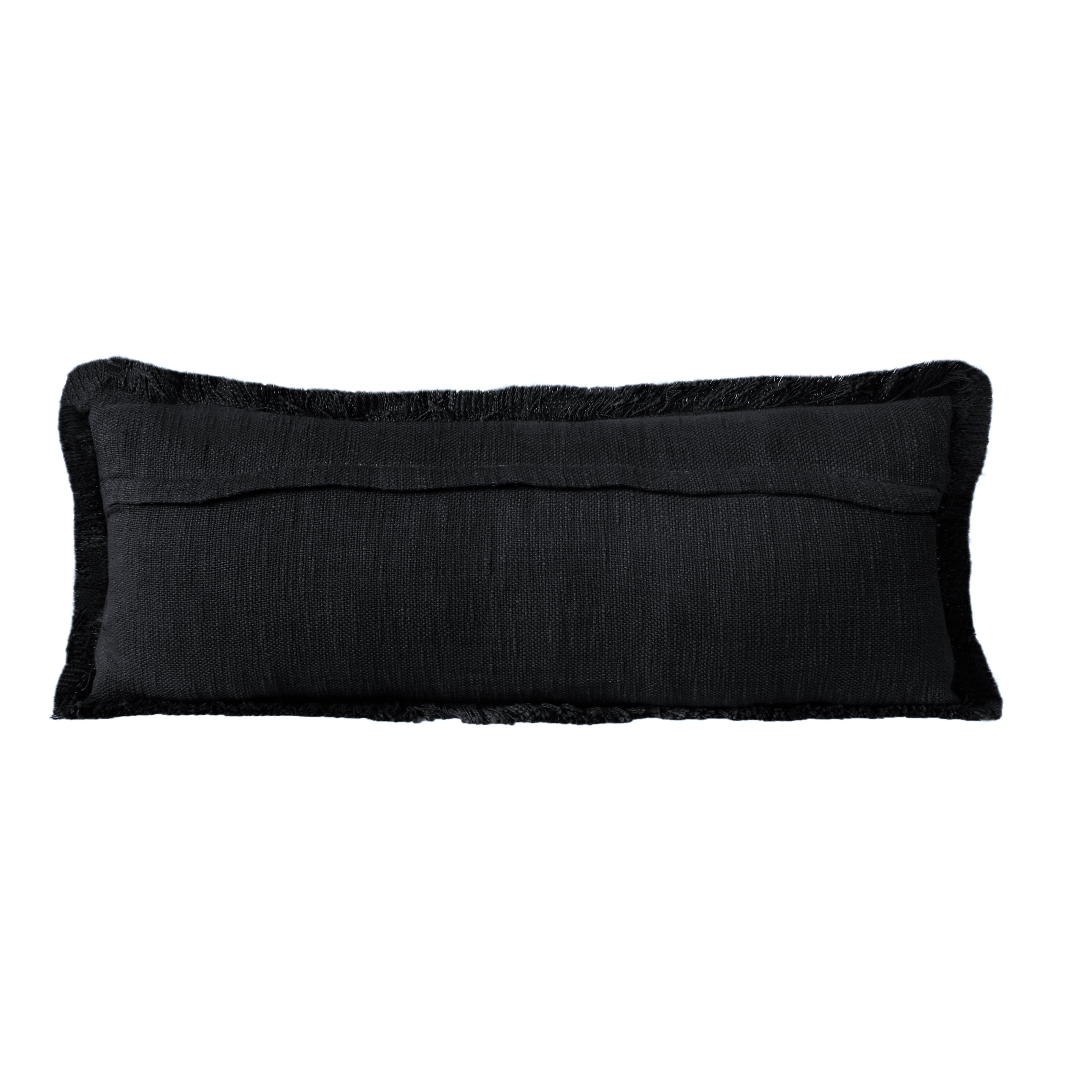 Ox Bay Austin Hand-Woven Distressed Organic Cotton Pillow Cover, 14" X 36"