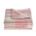 thumbnail image 1 of LR Home Patchwork Cotton Pink Kantha Coverlet -&nbsp;Queen Size&nbsp;( 96 in. x 92 in. ), 1 of 6