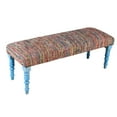 thumbnail image 1 of LR Home Nomad 47” Upholstered Accent Bench, Rainbow Striped, 1 of 13
