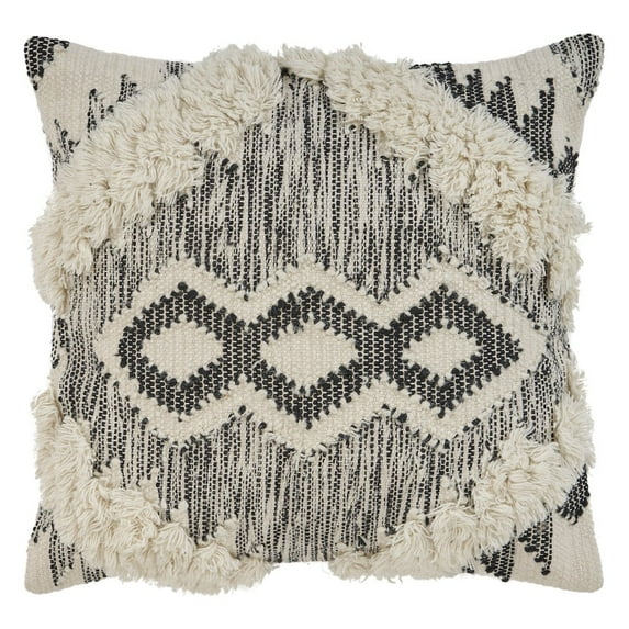 Ox Bay Ranch Indoor Throw Pillow, Ivory / Black, 20 in. Square, Count per Pack 1