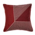 thumbnail image 1 of LR Home Rust/Multi Contemporary Striped Geometric Hand-Woven Throw Pillow Cover, 1 of 8