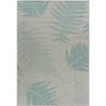 thumbnail image 1 of LR Home Samara 7'10" x 9'10", Gray/Aqua Blue Palms Fade, Stain, and Moisture Resistant Indoor/Outdoor Area Rug, 1 of 8