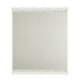 thumbnail image 1 of LR Home Grey/Cream Herringbone All-Natural Cotton Throw Blanket, 1 of 7