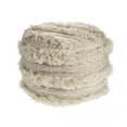 thumbnail image 1 of LR Home Alice Round Ivory Striped Shag Indoor Small Pouf Ottoman, 14" H x 18" W, 1 of 5