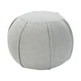 thumbnail image 1 of LR Home Small Solid Indoor Round Pouf, Light Gray, 18" x 18" x 14", 1 of 9