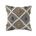 thumbnail image 1 of LR Home Trellis Striped Tufted Throw Pillow, Multi-color, 20" Square, Count per Pack 1, 1 of 6