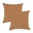 thumbnail image 1 of LR Home Tatum Set of 2 14" x 36" Light Brown Solid Cotton Adult Decorative Throw Pillow Set, 1 of 4